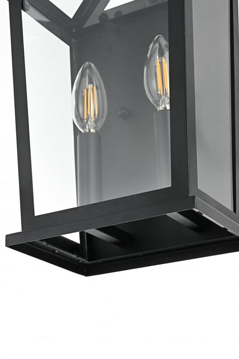 Elegant Lighting Richmond 7 inch Outdoor Pendant in Black Model: OD331W14BK