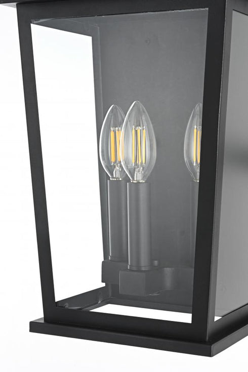 Elegant Lighting Richmond 7 inch Outdoor Pendant in Black Model: OD331W16BK