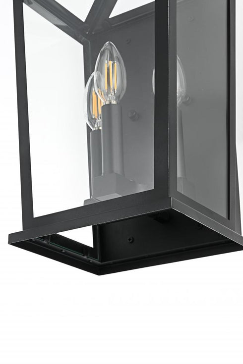 Elegant Lighting Richmond 7 inch Outdoor Pendant in Black Model: OD331W16BK