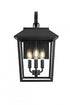 Elegant Lighting Riggs 10 inch Outdoor Wall Sconce in Black Model: OD502W17BK