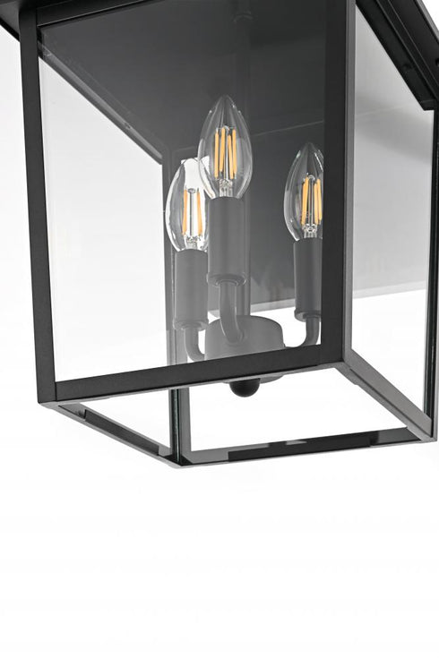 Elegant Lighting Riggs 10 inch Outdoor Wall Sconce in Black Model: OD502W17BK