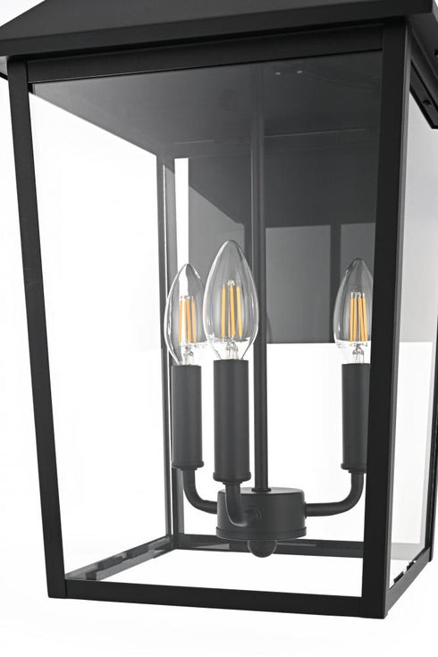 Elegant Lighting Riggs 11 inch Outdoor Wall Sconce in Black Model: OD502W22BK