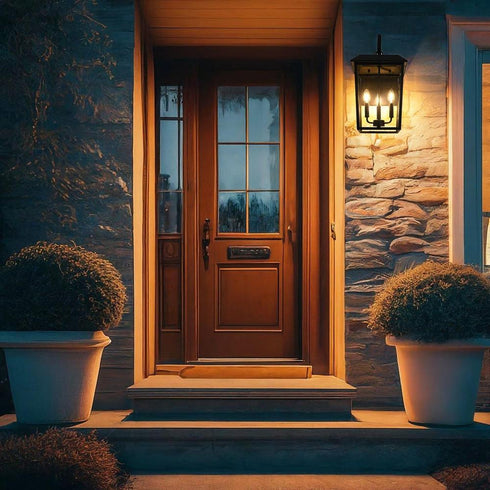 Elegant Lighting Riggs 11 inch Outdoor Wall Sconce in Black Model: OD502W22BK