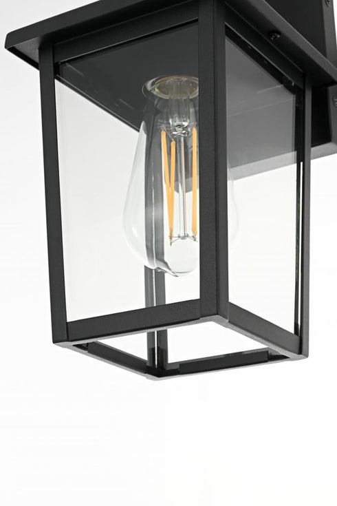 Elegant Lighting Riggs 5.5 inch Outdoor Wall Sconce in Black Model: OD502W12BK