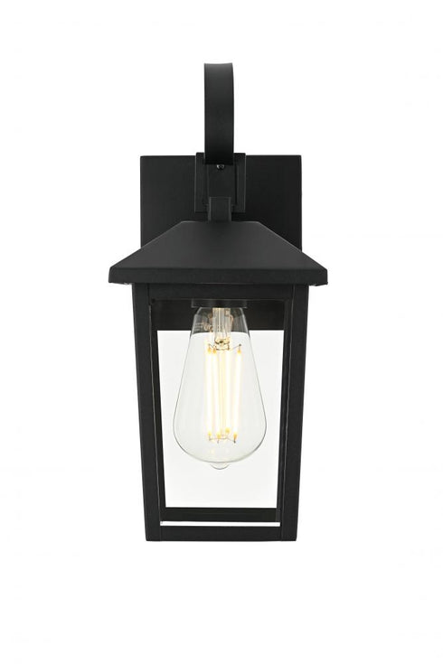 Elegant Lighting Riggs 5.5 inch Outdoor Wall Sconce in Black Model: OD502W12BK