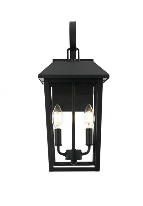 Elegant Lighting Riggs 8 inch Outdoor Wall Sconce in Black Model: OD502W18BK
