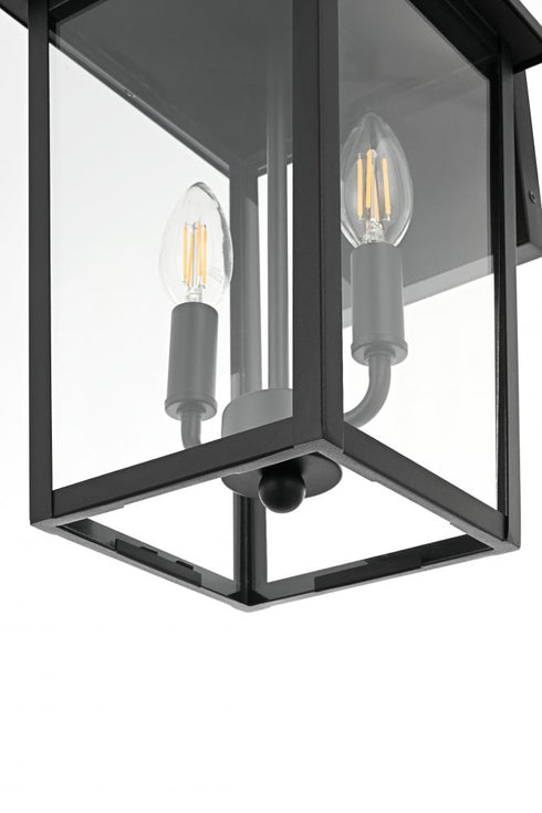 Elegant Lighting Riggs 8 inch Outdoor Wall Sconce in Black Model: OD502W18BK