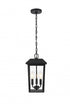 Elegant Lighting Riggs 8 x 15 inch Outdoor Pendant in Black Model: OD502H15BK