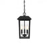 Elegant Lighting Riggs 8 x 15 inch Outdoor Pendant in Black Model: OD502H15BK