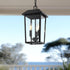 Elegant Lighting Riggs 8 x 15 inch Outdoor Pendant in Black Model: OD502H15BK