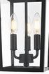 Elegant Lighting Riggs 8 x 15 inch Outdoor Pendant in Black Model: OD502H15BK