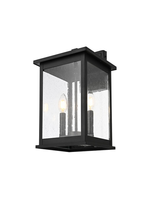 Elegant Lighting Ringgold 2 Light Wall sconce W8.5 Inch E9.5 Inch H16 Inch L2 in Black (1Box) Model: OD350W16BK