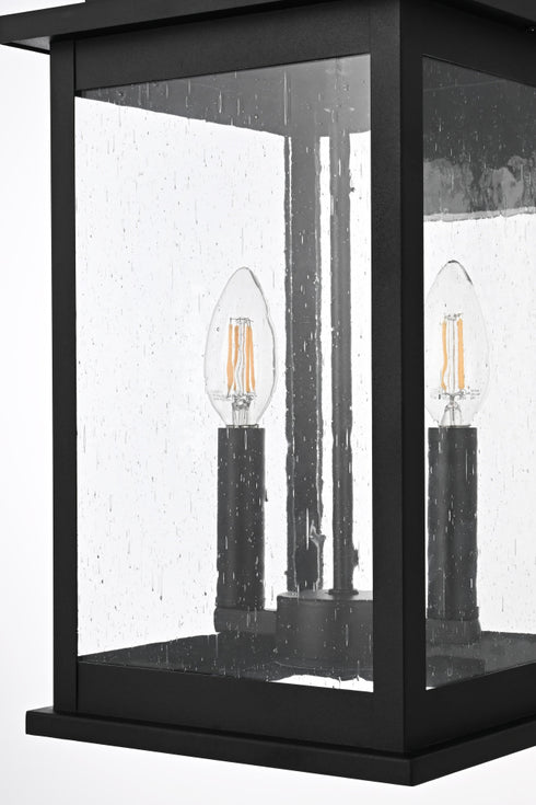 Elegant Lighting Ringgold 2 Light Wall sconce W8.5 Inch E9.5 Inch H16 Inch L2 in Black (1Box) Model: OD350W16BK