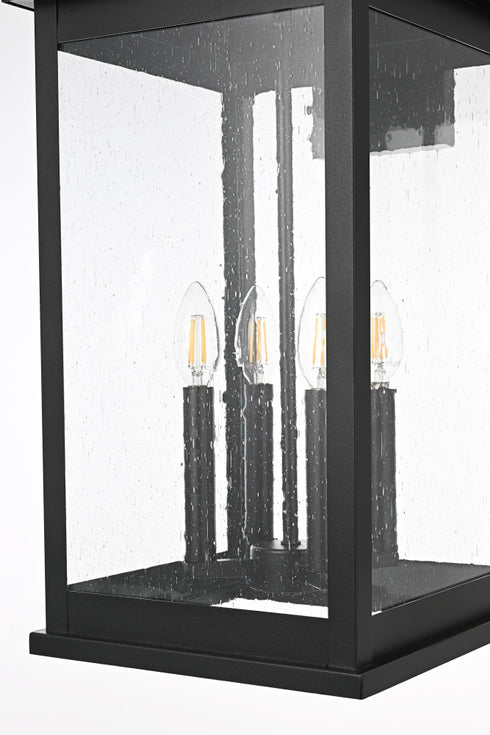 Elegant Lighting Ringgold 4 Light Wall sconce W11 Inch E12 Inch H22 Inch L4 in Black (1Box) Model: OD350W22BK