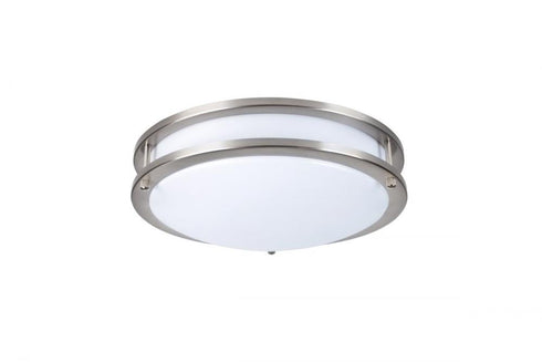 Elegant Lighting Ripple LED DOUBLE RING CEILING FLUSH 5000K 120 degree CRI80 UL 20W 80 Watt EQUIVALENT 50000HRS in Brushed Nickel Finish Model: CF3206