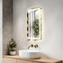 Elegant Lighting Riven 2 Strip Light LED Mirror W18 H36 3000 6000K Dim in White Finish Model: MRE81836
