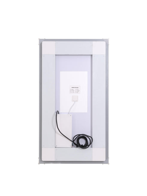 Elegant Lighting Riven 2 Strip Light LED Mirror W18 H36 3000 6000K Dim in White Finish Model: MRE81836