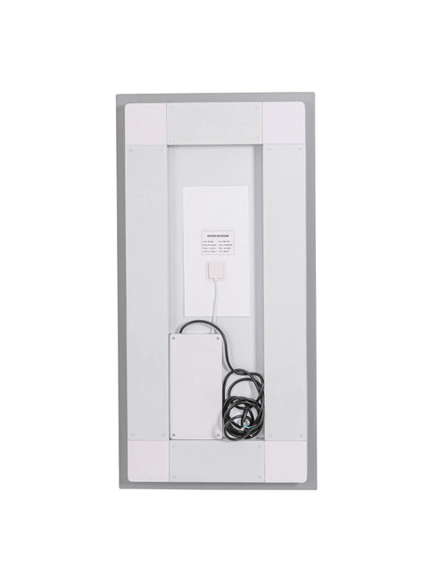 Elegant Lighting Riven 2 Strip Light LED Mirror W20 H30 3000 6000K Dim in White Finish Model: MRE82030