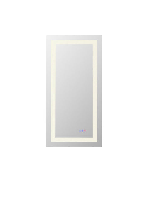 Elegant Lighting Riven 2 Strip Light LED Mirror W20 H40 3000 6000K Dim in White Finish Model: MRE82040