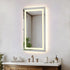Elegant Lighting Riven 2 Strip Light LED Mirror W24 H40 3000 6000K Dim in White Finish Model: MRE82440