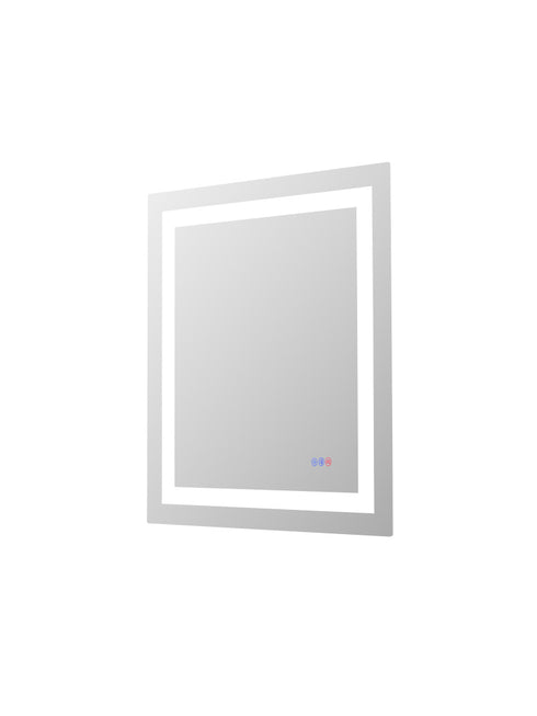 Elegant Lighting Riven 2 Strip Light LED Mirror W27 H30 3000 6000K Dim in White Finish Model: MRE82730