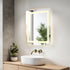 Elegant Lighting Riven 2 Strip Light LED Mirror W27 H30 3000 6000K Dim in White Finish Model: MRE82730