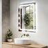 Elegant Lighting Riven 2 Strip Light LED Mirror W27 H36 3000 6000K Dim in White Finish Model: MRE82736