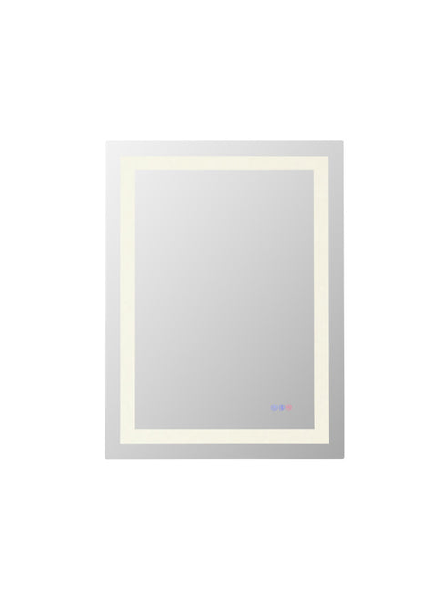 Elegant Lighting Riven 2 Strip Light LED Mirror W27 H36 3000 6000K Dim in White Finish Model: MRE82736