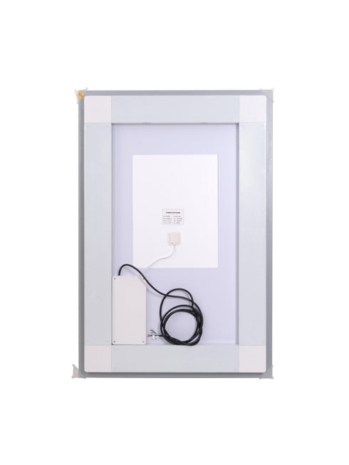 Elegant Lighting Riven 2 Strip Light LED Mirror W27 H40 3000 6000K Dim in White Finish Model: MRE82740