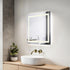 Elegant Lighting Riven 2 Strip Light LED Mirror W30 H30 3000 6000K Dim in White Finish Model: MRE83030