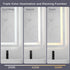 Elegant Lighting Riven 2 Strip Light LED Mirror W30 H30 3000 6000K Dim in White Finish Model: MRE83030