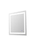 Elegant Lighting Riven 2 Strip Light LED Mirror W30 H30 3000 6000K Dim in White Finish Model: MRE83030