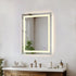 Elegant Lighting Riven 2 Strip Light LED Mirror W30 H36 3000 6000K Dim in White Finish Model: MRE83036