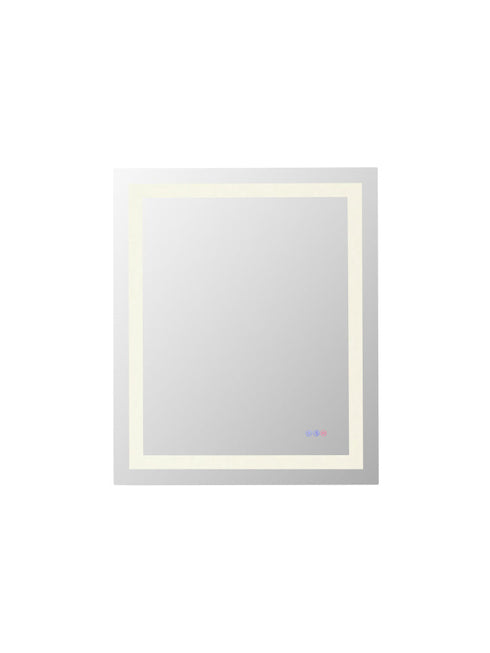 Elegant Lighting Riven 2 Strip Light LED Mirror W30 H36 3000 6000K Dim in White Finish Model: MRE83036