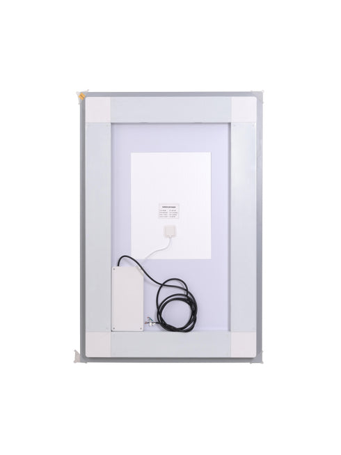 Elegant Lighting Riven 2 Strip Light LED Mirror W30 H40 3000 6000K Dim in White Finish Model: MRE83040