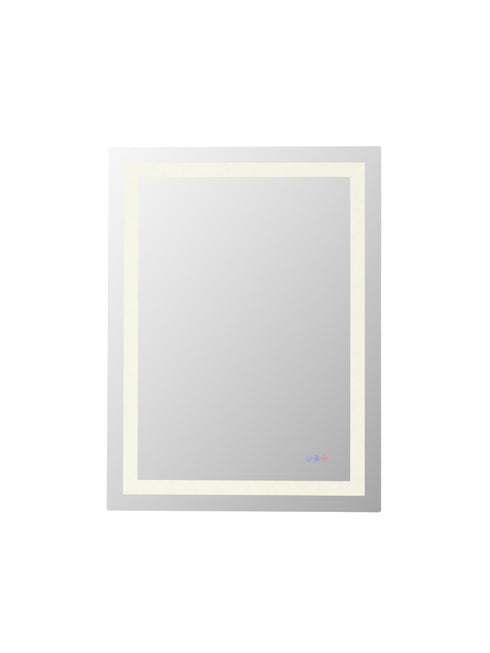 Elegant Lighting Riven 2 Strip Light LED Mirror W30 H40 3000 6000K Dim in White Finish Model: MRE83040