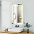 Elegant Lighting Riven 2 Strip Light LED Mirror W30 H48 3000 6000K Dim in White Finish Model: MRE83048
