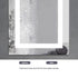 Elegant Lighting Riven 2 Strip Light LED Mirror W30 H72 3000 6000K Dim in White Finish Model: MRE83072