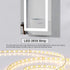 Elegant Lighting Riven 2 Strip Light LED Mirror W36 H36 3000 6000K Dim in White Finish Model: MRE83636