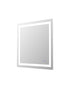 Elegant Lighting Riven 2 Strip Light LED Mirror W36 H36 3000 6000K Dim in White Finish Model: MRE83636