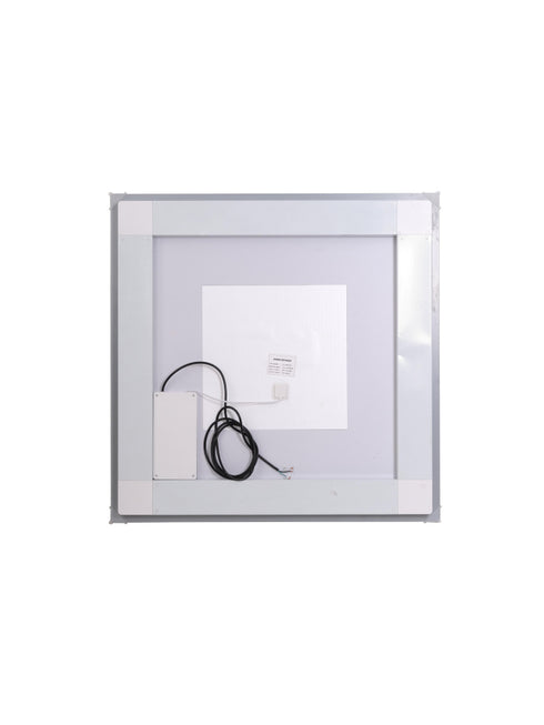 Elegant Lighting Riven 2 Strip Light LED Mirror W36 H36 3000 6000K Dim in White Finish Model: MRE83636