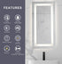 Elegant Lighting Riven 2 Strip Light LED Mirror W36 H40 3000 6000K Dim in White Finish Model: MRE83640