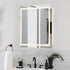 Elegant Lighting Riven 2 Strip Light LED Mirror W36 H40 3000 6000K Dim in White Finish Model: MRE83640