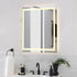 Elegant Lighting Riven 2 Strip Light LED Mirror W36 H40 3000 6000K Dim in White Finish Model: MRE83640