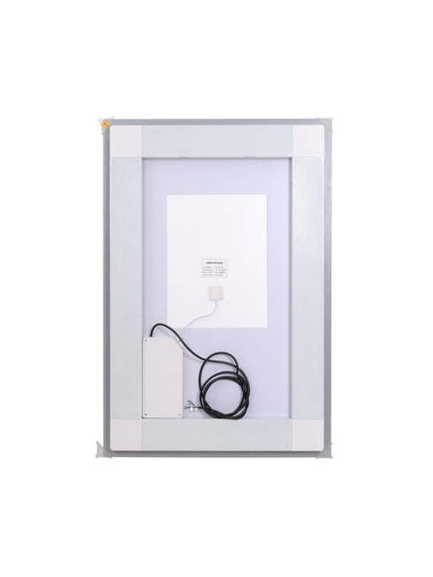 Elegant Lighting Riven 2 Strip Light LED Mirror W36 H40 3000 6000K Dim in White Finish Model: MRE83640