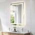 Elegant Lighting Riven 2 Strip Light LED Mirror W36 H48 3000 6000K Dim in White Finish Model: MRE83648