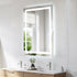 Elegant Lighting Riven 2 Strip Light LED Mirror W36 H48 3000 6000K Dim in White Finish Model: MRE83648
