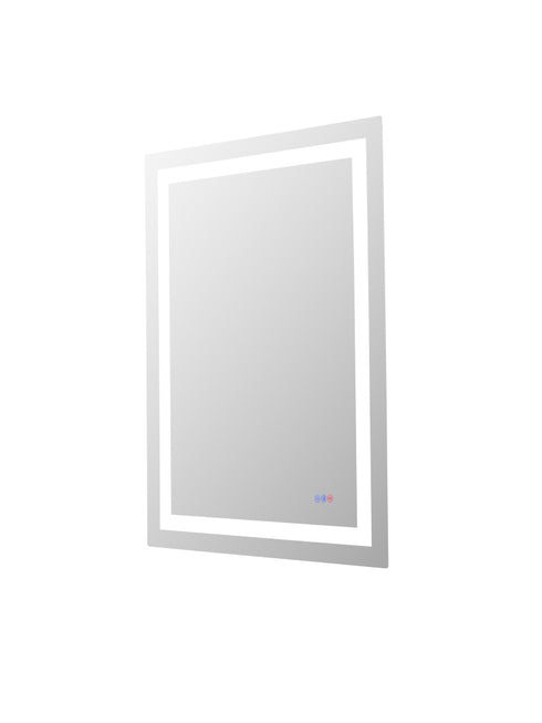 Elegant Lighting Riven 2 Strip Light LED Mirror W36 H48 3000 6000K Dim in White Finish Model: MRE83648