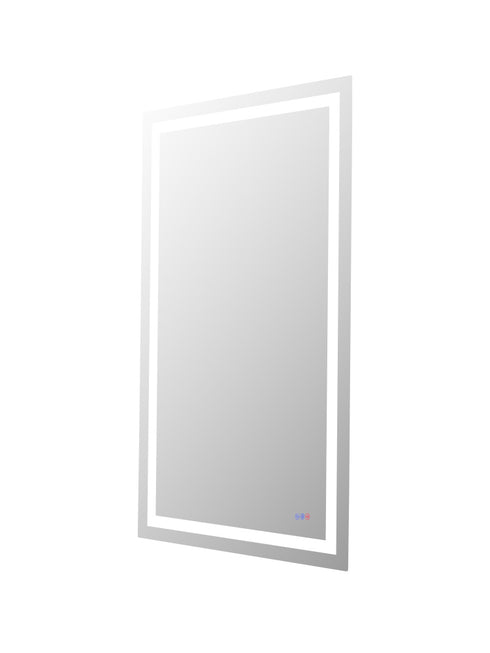Elegant Lighting Riven 2 Strip Light LED Mirror W36 H60 3000 6000K Dim in White Finish Model: MRE83660