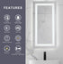 Elegant Lighting Riven 2 Strip Light LED Mirror W42 H60 3000 6000K Dim in White Finish Model: MRE84260